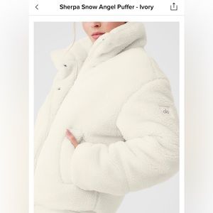 NWT Alo Sherpa Snow Angel Puffer in Ivory Size M